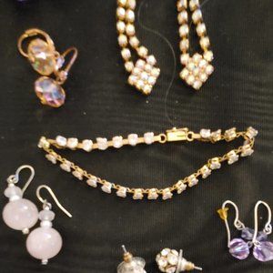 Lot of 7 Earrings and Bracelet